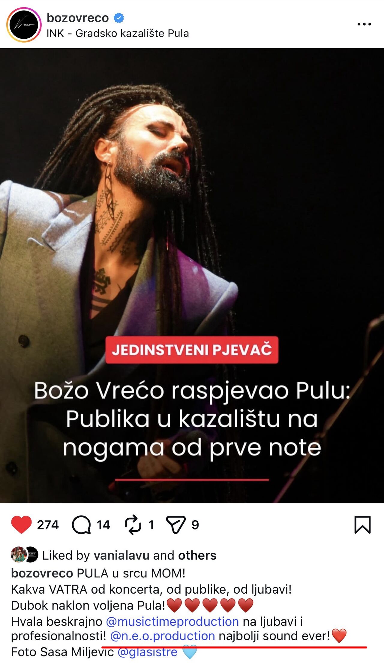 Što se dogodi kada se tehnička preciznost i veliki respekt prema poslu i izvođačima susretnu s čistom emocijom?